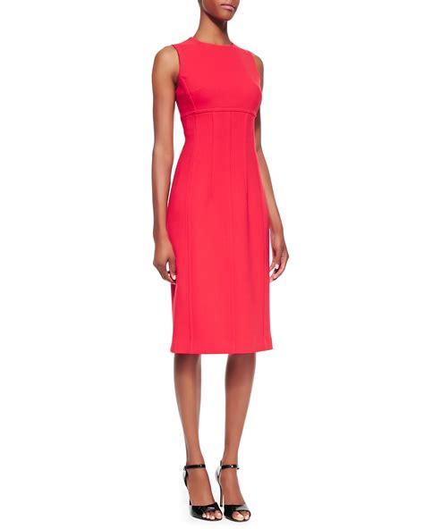 michael kors red dress shirt|Michael Kors sheath dress.